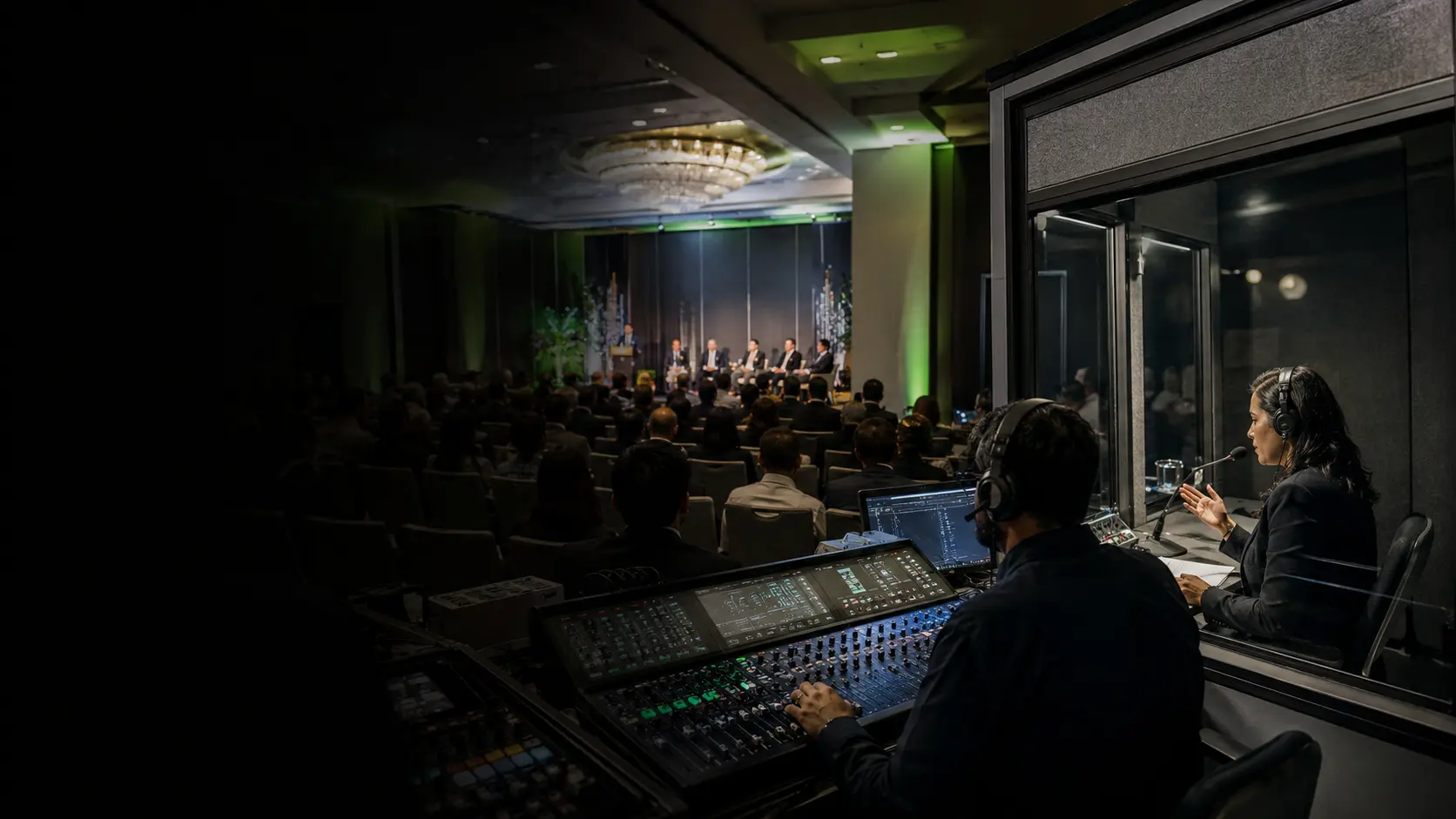 Operación profesional de interpretación y eventos multilingües